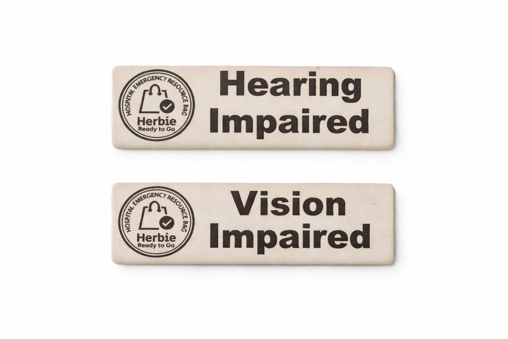 Hearing and Vision Impaired badges